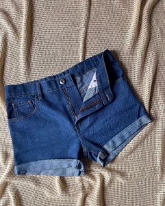 Blue High Waist Denim Shorts