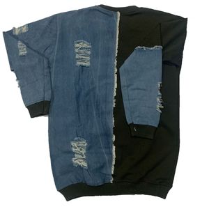 Palm Angels Denim Patch Sweatshirt Size 38