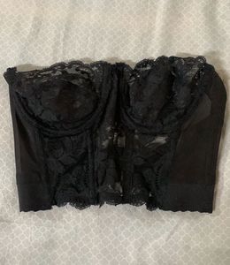 Vintage Black Lace Bustier