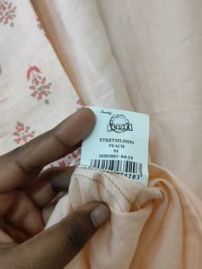 Peach Printed Kurti
