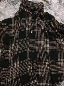 Plaid Oversized Button-Down Shirt