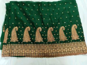 New Fancy Saree With Blouse Unused