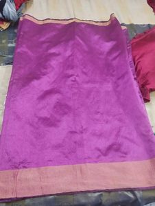 Purple Saree with Gold Embellishments