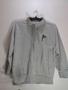 Gray Pullover Sweatshirt Unisex