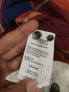 Red &amp; Navy Plaid Flannel Shirt