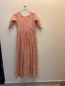 Peach Stiched Anarkali Worn Once