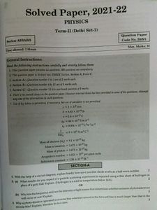 CBSE Class 12 Physics
