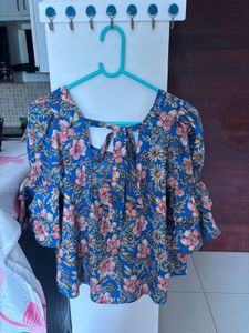 Floral Blue Top