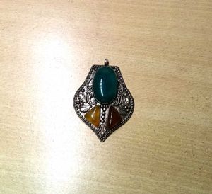 Vintage Gemstone Boho Pendant