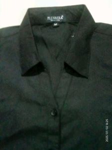Black Button-Down Shirt