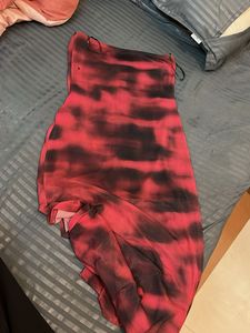 Red Tie-Dye Mini Dress