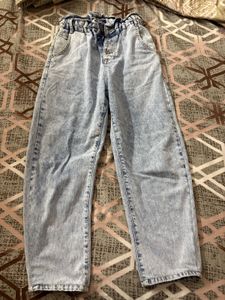 Acid Wash Denim Boyfriend Jeans