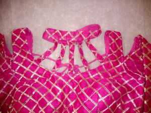 Pink Blouse with Gold Detail