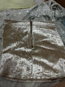 Forever 21 Crushed Velvet Mini Skirt