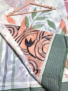 Fabric printed saree