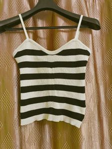 Striped Knit Crop Top
