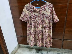 Kalamkari Short Kurti - L