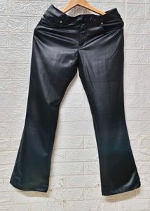 Latex Style Black Trousers For Medium Size Women