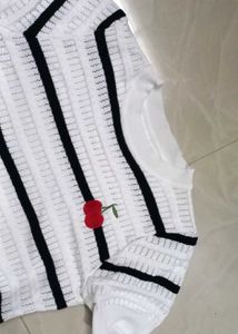 Black And White Knit Sweater