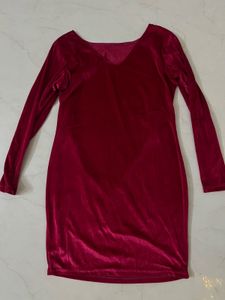 Red Velvet Mini Dress