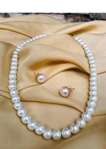 Pearl Necklace Jewelry Set
