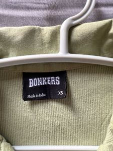 Green Crop Top with Collar