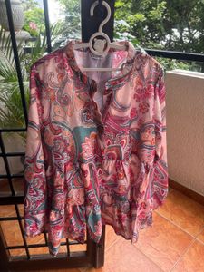 Paisley Print Tunic Top