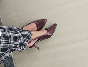Burgundy Bow Heels