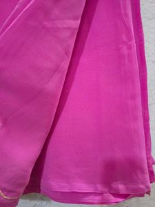 Pink soft Saree