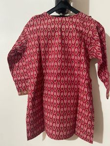 Rust Color  Printed Top