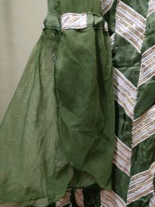 Green Sequin Detail Kurti