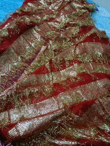 Red &amp; Gold Dupatta