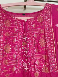 Pink Embroidered Anarkali Dress