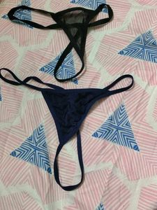 2 Black & Blue Thongs
