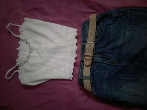 Aesthetic Korean White Tank Top