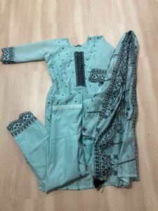 embroidered beaded Kurti set