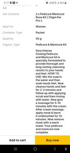sara manicure pedicure kit. pack of 2