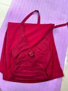 Red Halter Maxi Dress
