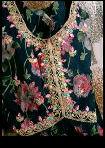 Heavy Nack Work anarkali kruta Set💞