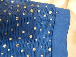 Blue Sequin Shorts