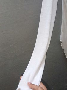 White One Shoulder High Low Trendy Top