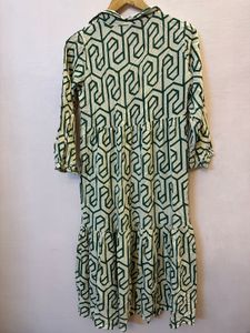 Geometric Print Shirt Dress