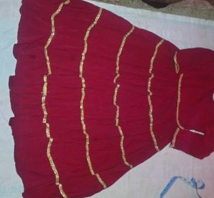 Elegant Red Ethnic Dress