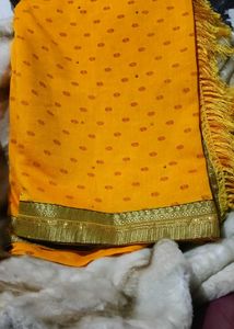 Yellow,Red Saree Combo