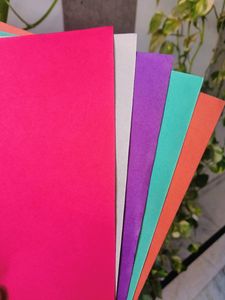 Pack 5 Coloured Sheets