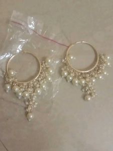 Pearl Hoop Earrings