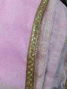 Pink Net Dupattaa