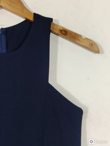 Plain Blue Sleeveless With Back Zip Jumpsuits (Women&#39;s)
