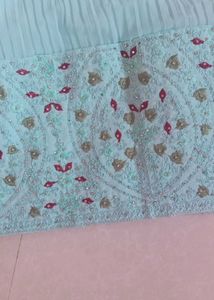 Frillled Embroidered Ingegment Gown