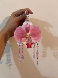 Pink Orchids Keychain